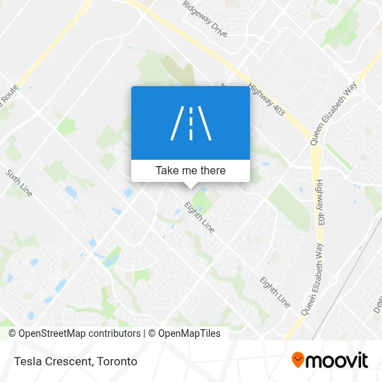 Tesla Crescent map
