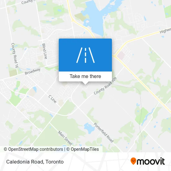 Caledonia Road map