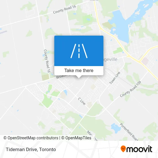 Tideman Drive map
