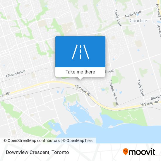 Downview Crescent map