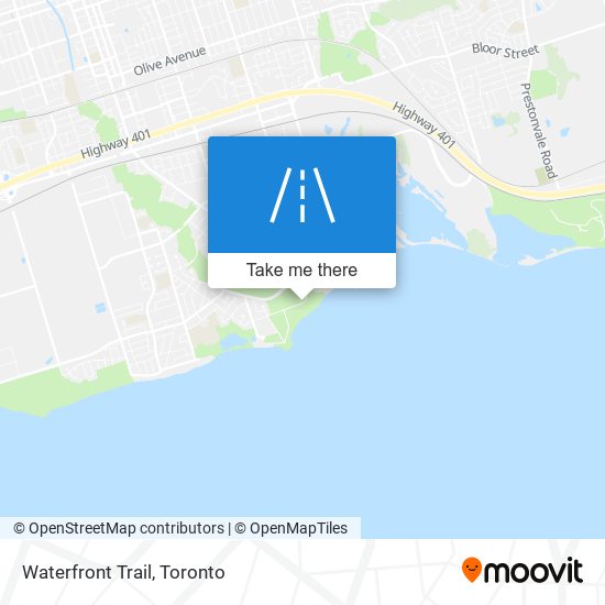 Waterfront Trail map