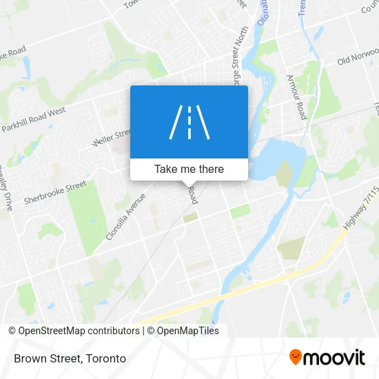Brown Street map