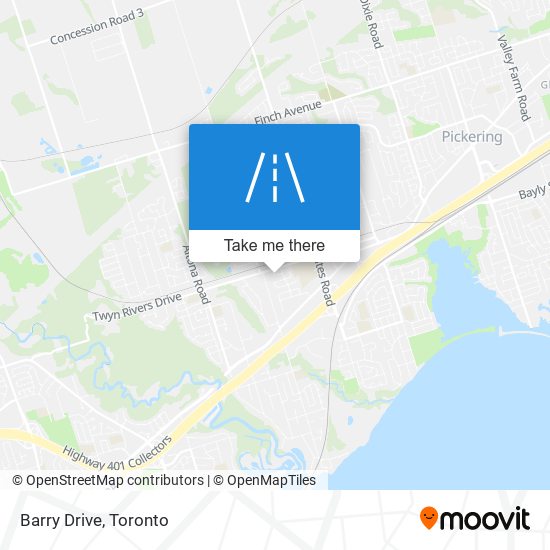 Barry Drive map