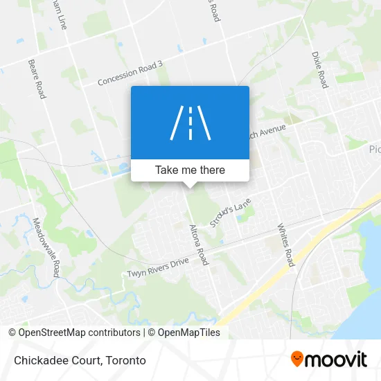 Chickadee Court map