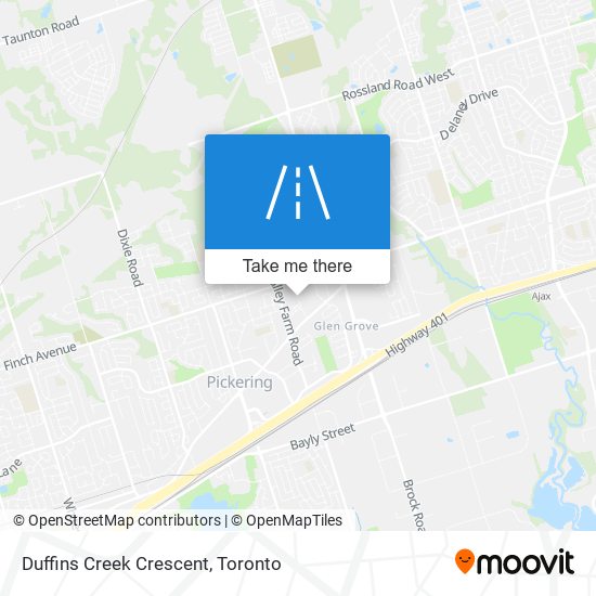 Duffins Creek Crescent map