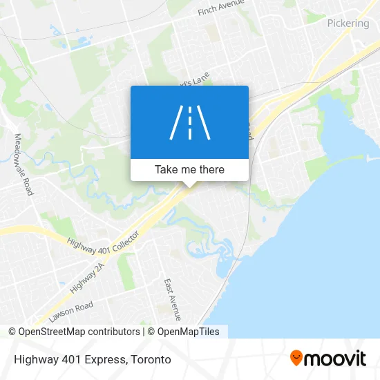 Highway 401 Express map