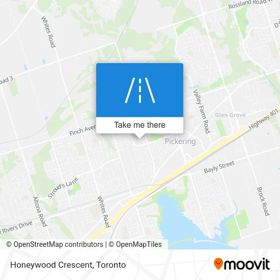 Honeywood Crescent map