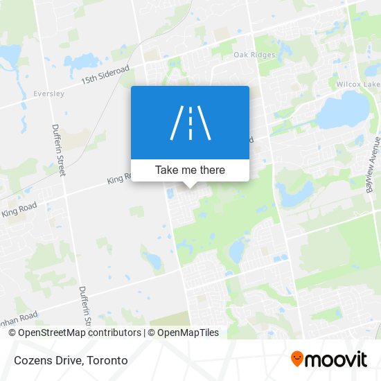 Cozens Drive map