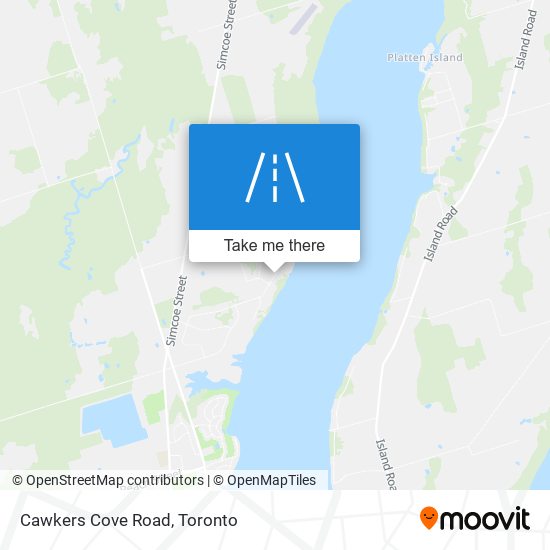 Cawkers Cove Road map