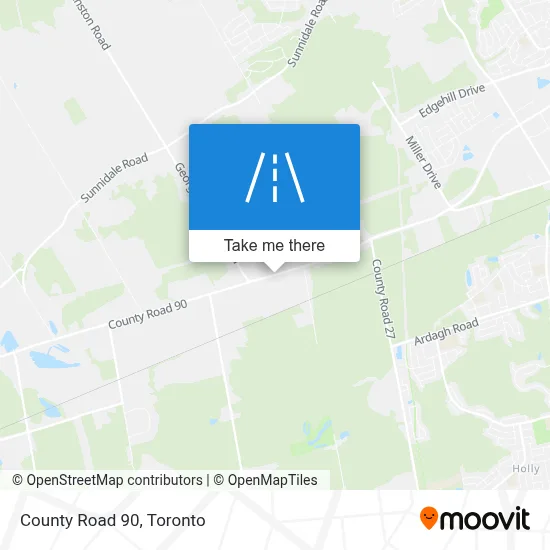 County Road 90 map