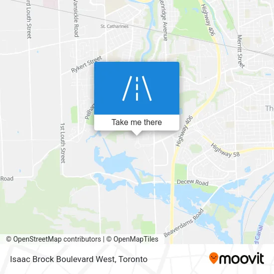 Isaac Brock Boulevard West map