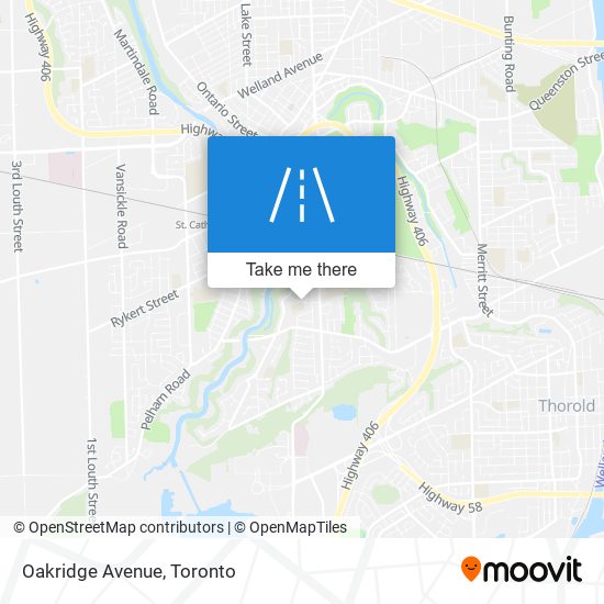 Oakridge Avenue map