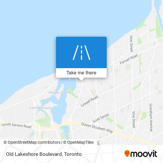 Old Lakeshore Boulevard map
