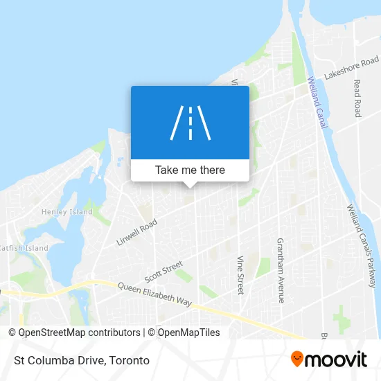 St Columba Drive map