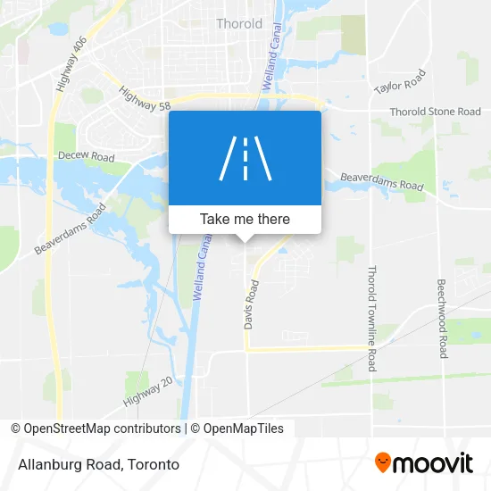 Allanburg Road map
