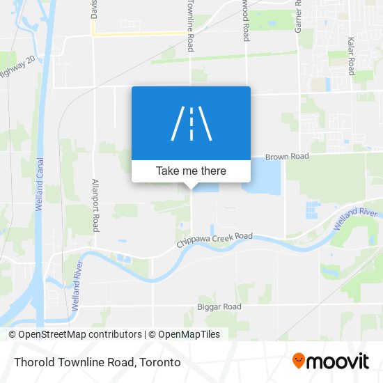 Thorold Townline Road map