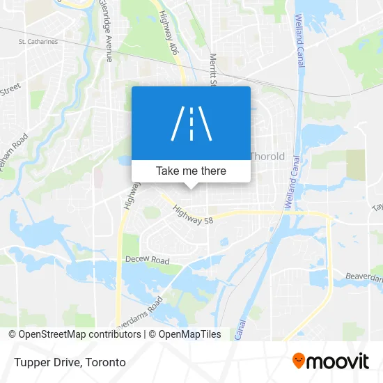 Tupper Drive map