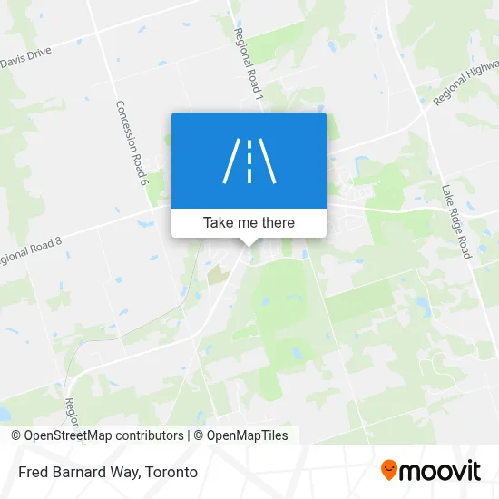 Fred Barnard Way map