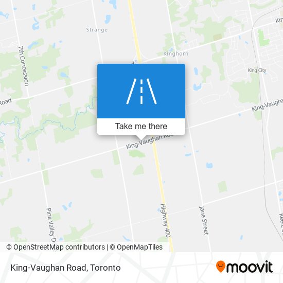 King-Vaughan Road map