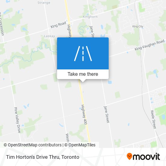 Tim Horton's Drive Thru map