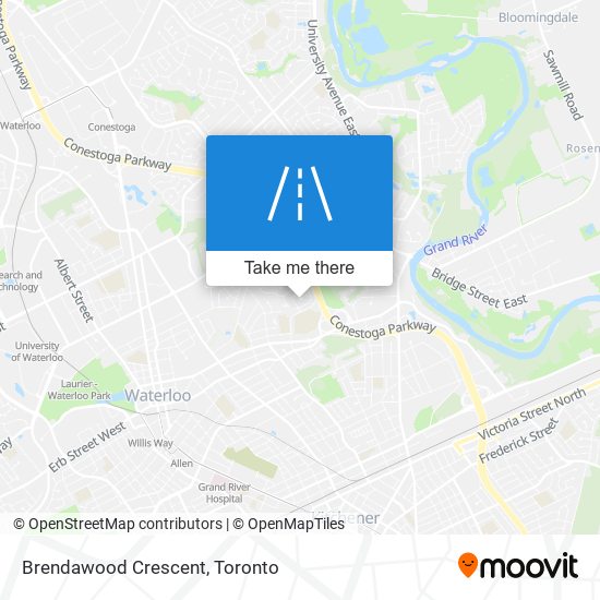 Brendawood Crescent map