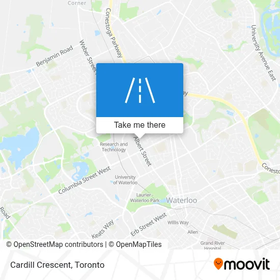 Cardill Crescent map