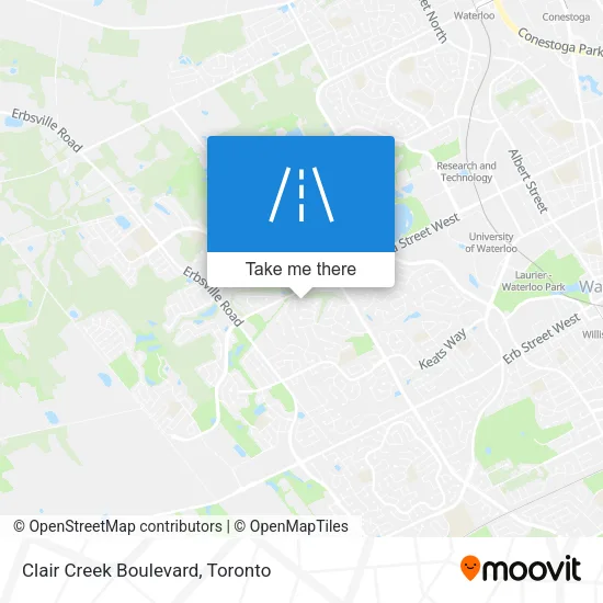 Clair Creek Boulevard map