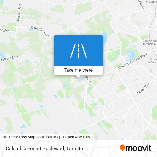 Columbia Forest Boulevard map