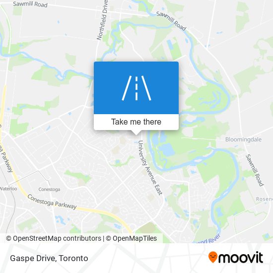 Gaspe Drive map