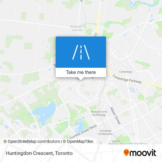 Huntingdon Crescent map