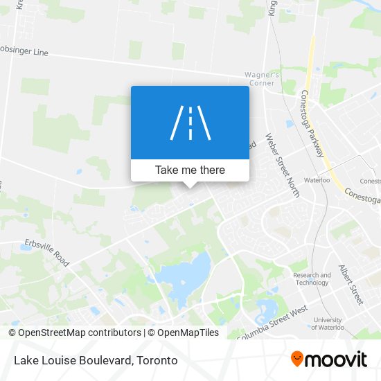 Lake Louise Boulevard map