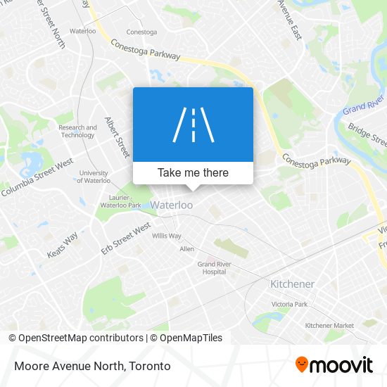 Moore Avenue North map