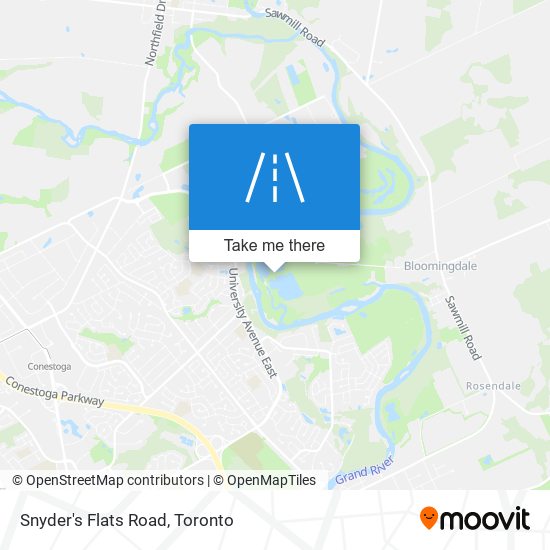 Snyder's Flats Road map