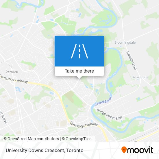 University Downs Crescent map