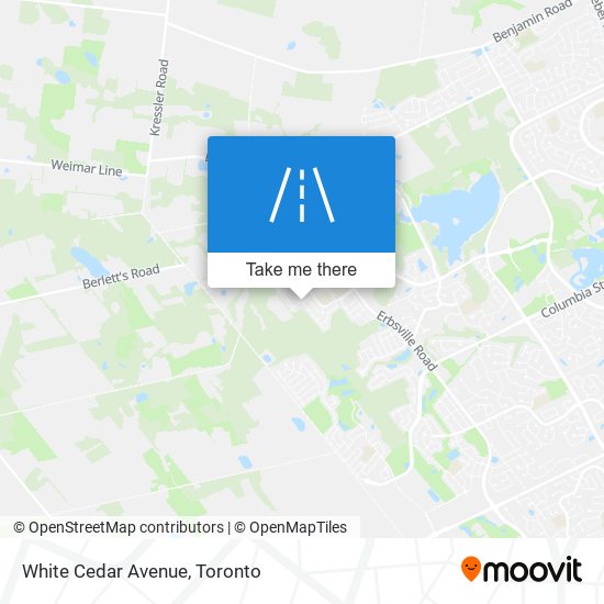 White Cedar Avenue map