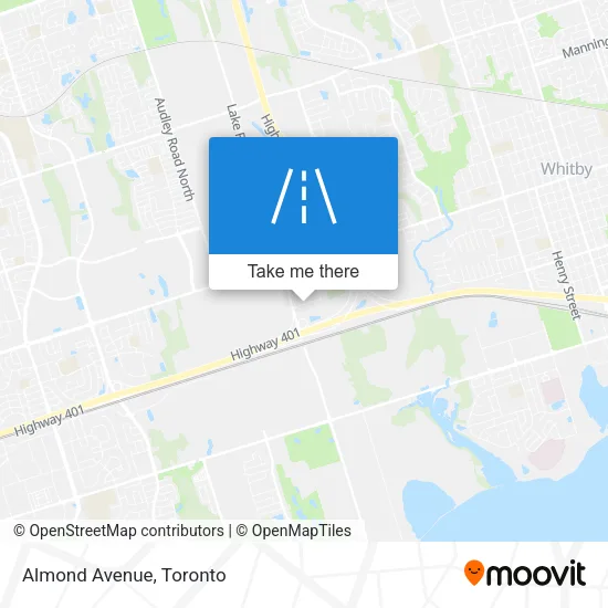 Almond Avenue map