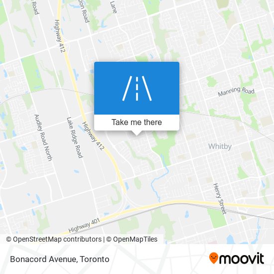 Bonacord Avenue map