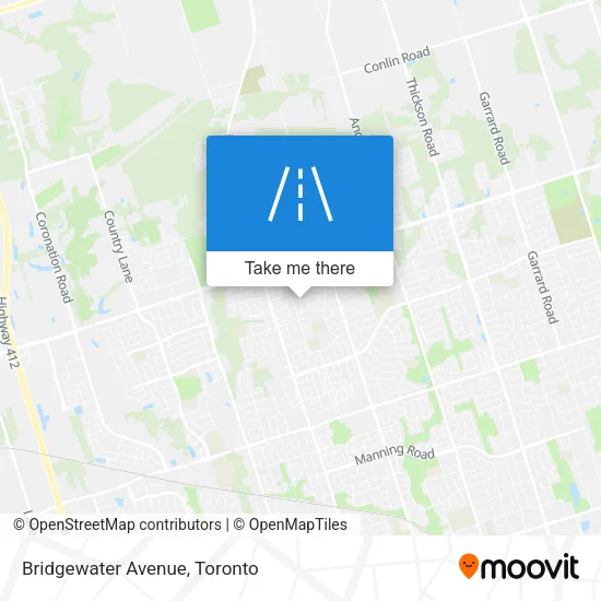Bridgewater Avenue map
