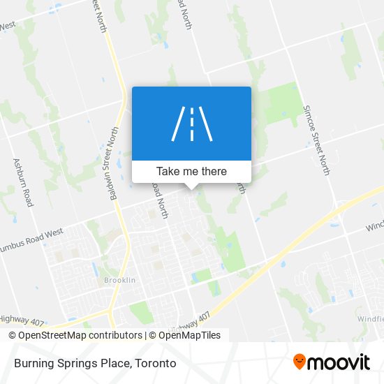 Burning Springs Place map