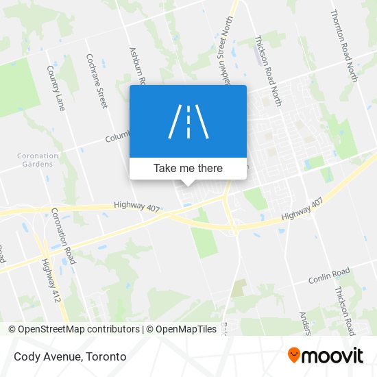 Cody Avenue map