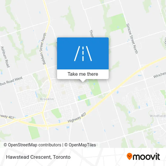 Hawstead Crescent map