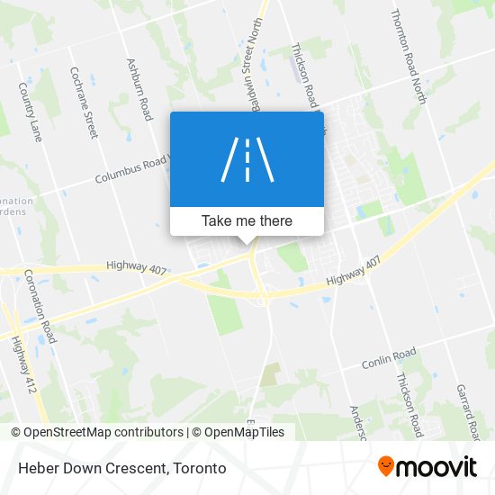 Heber Down Crescent map