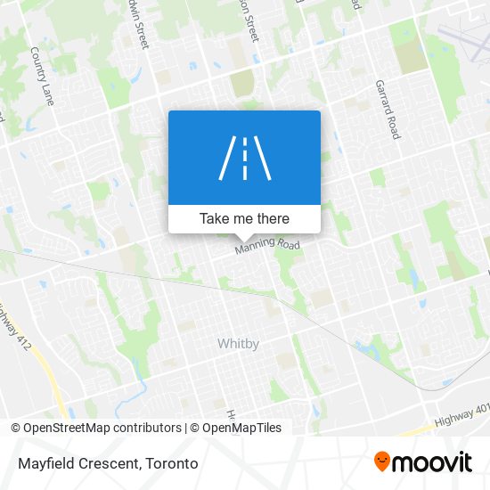 Mayfield Crescent map