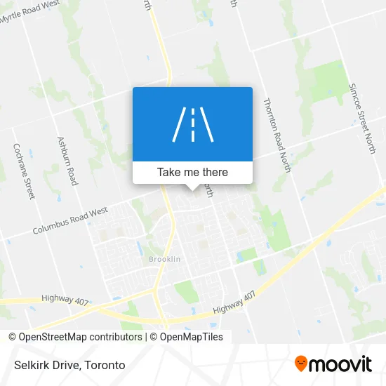 Selkirk Drive map