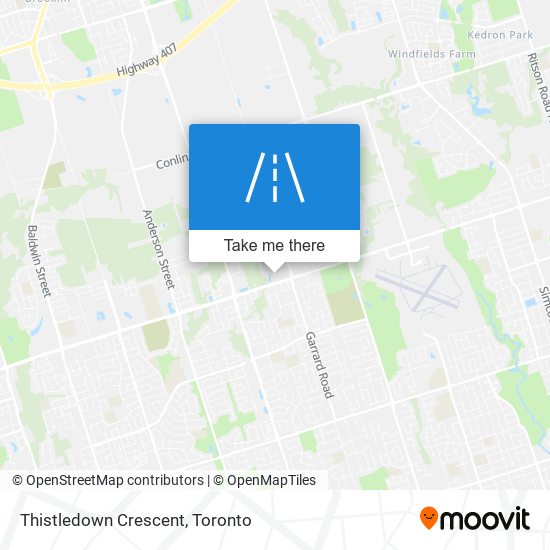 Thistledown Crescent map