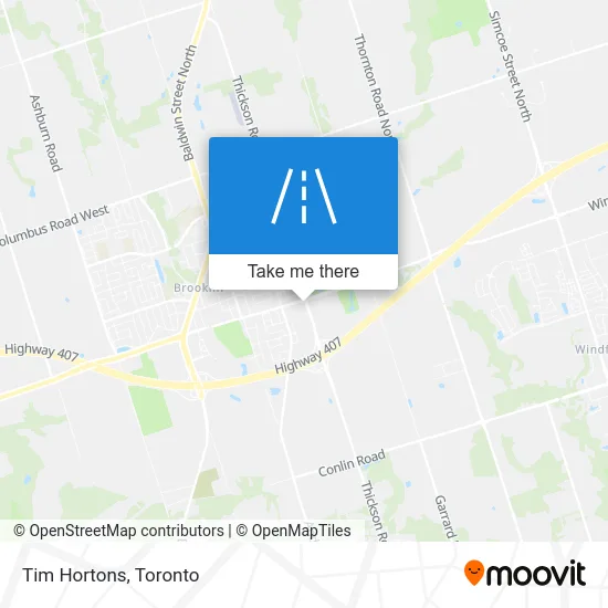 Tim Hortons map