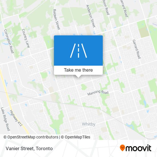 Vanier Street map