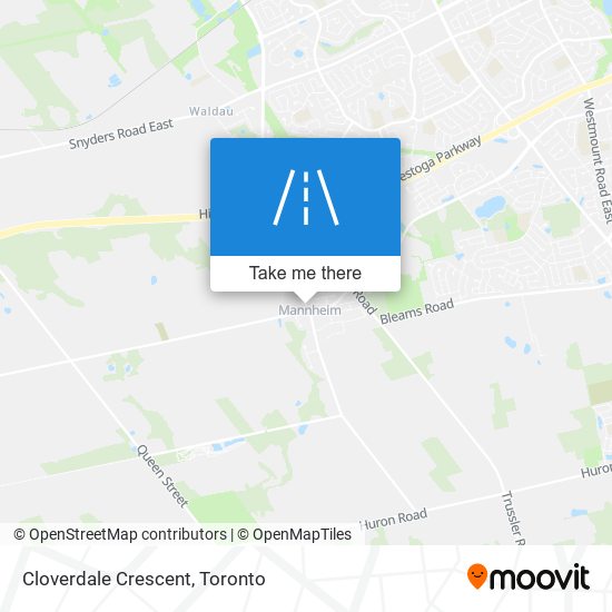 Cloverdale Crescent map