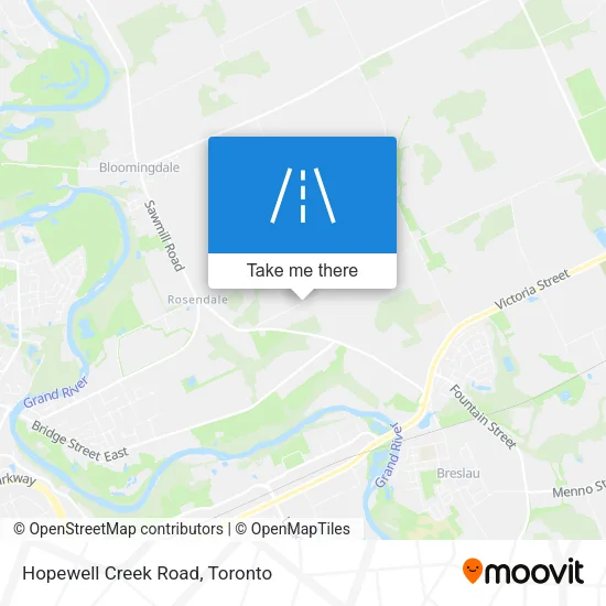 Hopewell Creek Road map