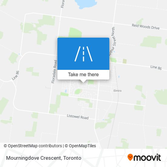 Mourningdove Crescent map